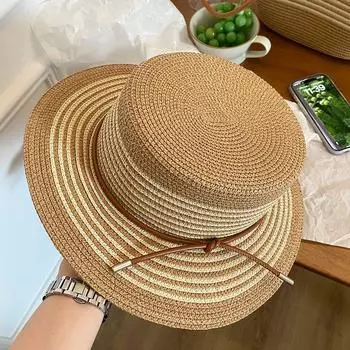 Hand-Woven Bag Large Capacity Straw Handbag Female Sun Protection Straw Sun Hat Casual Easiest for Match Seaside One Shoulder Bag