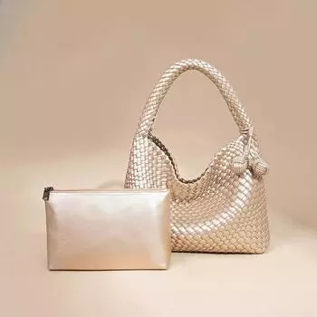 Hand-woven Bags, Personalized Hand-held Mother and Child Bags, Niche Single-shoulder Underarm Bags, and Casual Tote Bags