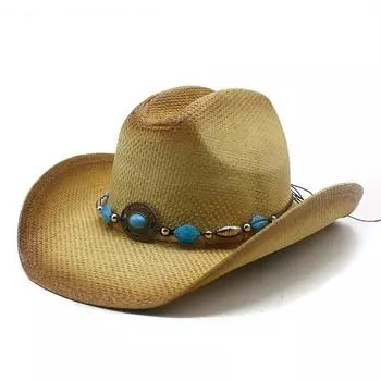 Сплетенная вручную пятиконечная соломенная шляпа-панама в европейском и американском стиле, шляпа в стиле джаз для мужчин и женщин на весну и лето M56-58cm хаки