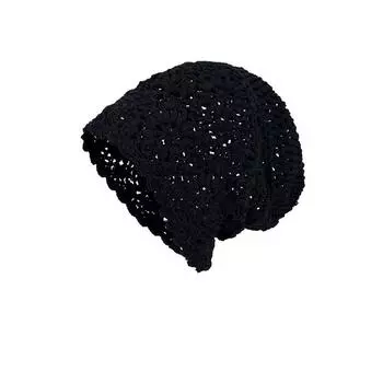 Hand Woven Hollow Bowhead Hat Women S Hook Flower Ethnic Wind Su Ear Strap Pullover Knitted Hat