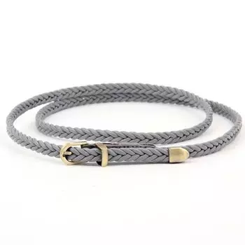 Hand-woven Thin Retro Girls Casual Waist Belt Pin Buckle Braided Belts Waistband