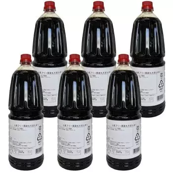 Handa no Umiya Цельные соевые бобы отечественного производства Соевый соус Тамари x 6 бутылок Без добавления химических приправ Без пшеницы Без глютена Без пшеницы 1,8 л