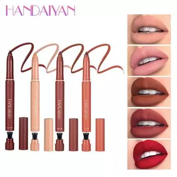 HANDAIYAN 12 цветов матовая водостойкая бархатная нюдовая помада-карандаш сексуальные красные коричневые пигменты макияж длительный профессиональный 01
