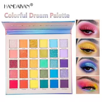 HANDAIYAN 30 цветов жемчужный матовый матовый аромат Dream Rainbow Palette пластина для теней для век