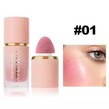 HANDAIYAN 6 Colour Matte Liquid BlushEasy to apply long lasting waterproof blush sponge brush head 01