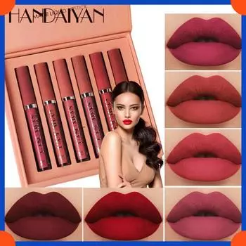 HANDAIYAN 6 цветов матовая водостойкая губная помада макияж стойкий #A