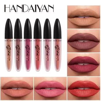 Handaiyan матовый водостойкий блеск для губ сексуальный блеск для губ жидкая помада телесного цвета розовый фиолетовый макияж долговечная тонированная глазурь для губ 01