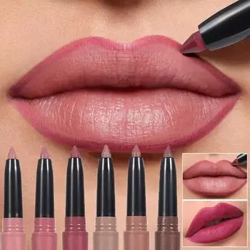 HANDAIYAN Matte 6 цветов Sexy Red Lip Liner Pen Lip Outline Contouring Waterproof Moisturizing Lipstick Pendant Makeup Cosmetics 01