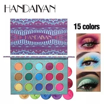 HANDAIYAN Новая 15-цветная тарелка для теней для век, европейская и американская перламутровая светлая и матовая тарелка для макияжа с матовыми тенями для век 1pcs