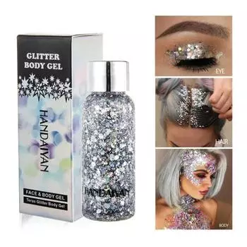 HANDAIYAN рыбья чешуя блестки тени для век блестящие гель для тела и лица Flash пигмент