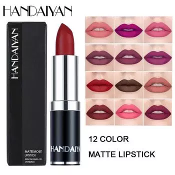 HANDAIYAN Velvet Matte Red Высококачественная мягкая увлажняющая помада тумана нелегко обесцветить 01