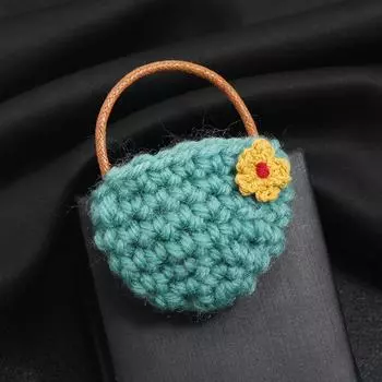 Handbag, bag, flower basket, brooch, niche hand-knitted exquisite corsage decoration, creative sweater pin, women озеро синий