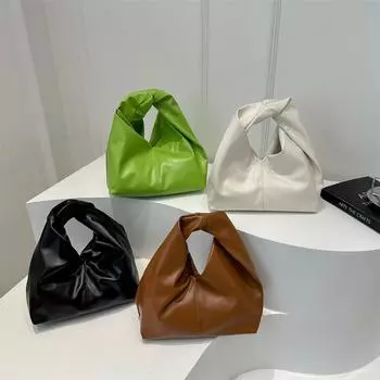 Handbag Handbag Casual Niche Design Personalized New Style Bag for Girls Commuting Pleated Bucket Bag