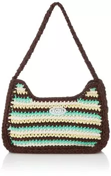 Handbag MULTI STRIPE HANDBAG BROWN [X Girl] Women s