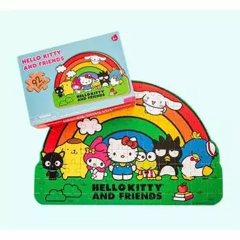 Handcraft Sanrio Hello Kitty Puzzle Wooden Puzzle Jigsaw Puzzle: Rainbow, Korean popular puzzles
