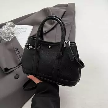 Handheld bucket bag women s spring new trendy fashion small bag super popular shoulder messenger bag чёрный