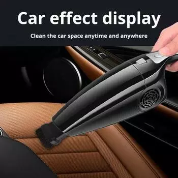 Ручной автомобильный пылесос с сильной силой всасывания и низким уровнем шума. Легкий дизайн. Портативный пылесос для влажной и сухой уборки. оранжевый