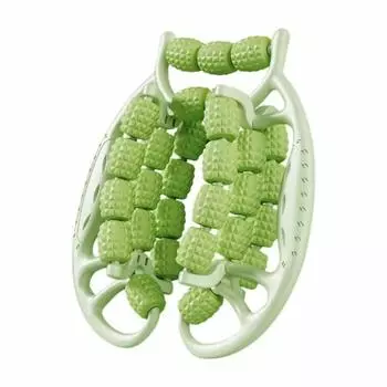 Handheld Cellulite Massager 360-degree Rotation Manual Muscle Massager Roller Yoga Fitness 29 Wheels Green
