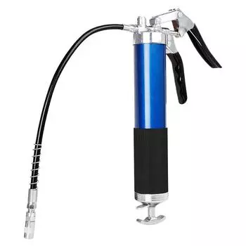 Handheld Grease Filling 6000-7000 PSI Aluminum Alloy Manual Grease Gun Injector 400CC for Car Truck Forklift Excavator Bulldozer синий