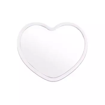 Handheld Heart-shaped Mirror High-definition Beauty Make-up Mirror Simple Handheld Mirror Girls