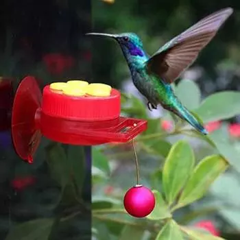 Handheld Hummingbird Feeders Plastic Hummingbird Feeder Mini Hand Feeder With Suction Cup Window Bird Feeders Outdoors Garden