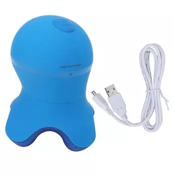 Ручной мини-электрический массажер в форме осьминога, водонепроницаемый, для облегчения боли, мини-вибромассажер для рук