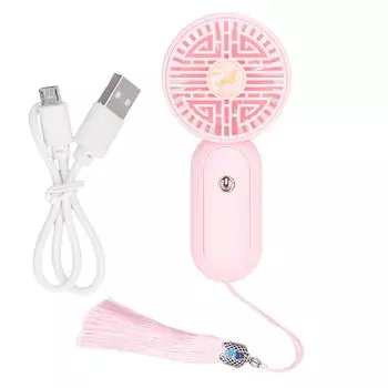 Handheld Mini Fan Three Level Wind Speed Key Switch USB Charging Portable Fan for Outdoor D