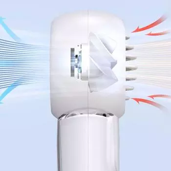 Handheld Mini Fan USB Rechargeable Cooling Fans Cute Portable Summer Small Pocket Fan Mute Fans 3 Speeds Hanging Rope Design белый