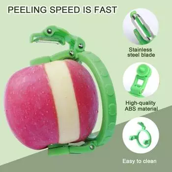 Handheld Pear Peeler Foldable Vegetable Peeler Multi-Purpose Fruit Peeling Tool for Apple Melon 1pc зелёный