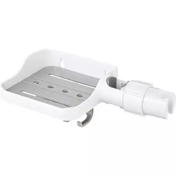 Handheld Shower Bracket Soap Dish Adjustable Shower Head Holder Replacement Shower Rail Soap Tray Easy to Install 4