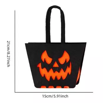 Handheld Size Halloween Trick-or-Treat Bag Non-woven Tote Party Decorative Handbag Halloween Party Style 3