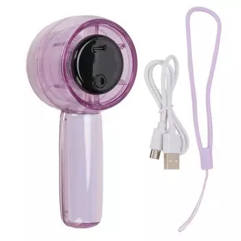 Handheld Turbo Fan 5 Speeds Stepless Adjustable Rechargeable Portable Small Handheld Fan with фиолетовый