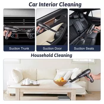 Ручной пылесос, беспроводной, 19000 Па, мощное всасывание и выдув, 3 в 1, пылеуловитель и воздуходувка. серый