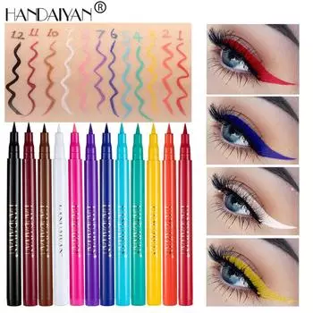 HANDIAYAN Rainbow Liquid Eyeliner DIY Окрашенная подводка для глаз Не легко размазать матовую подводку для глаз 01#