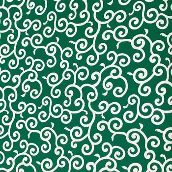 Handicraft Itoya Fabric Sheeting Arabesque Pattern Green Fabric Width Approximately 110cm x 50cm Cut Cotton - 100%