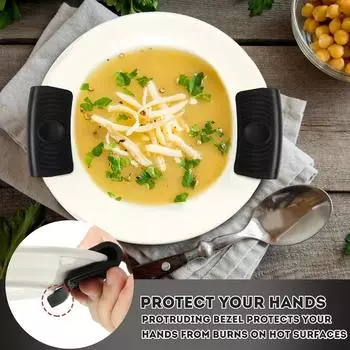 Handle Cover Sleeve Grip Silicone Assist Handle Holder Heat Insulated Hot Pot Grip for Cast Iron Woks Pans Griddles Skillets светло-серый