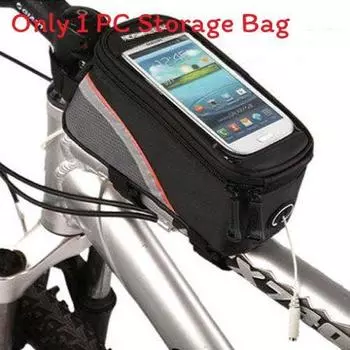 Handlebar Cycling Bag With Touch Screen Functionality For Mtb And Commuter Bikes Redstripe,S