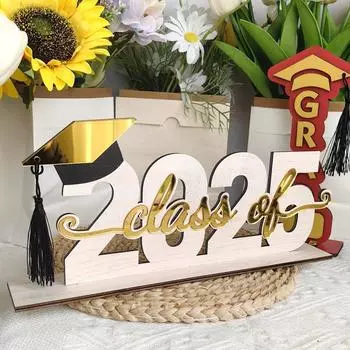 Handmade 2025 Graduation Plaque Cartoon Graduation Desktop Decoration Graduation Season фиолетовый