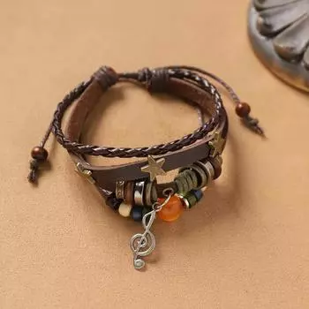 Handmade bohemian exotic bracelet retro men s and women s woven multi-layer stacked bracelet niche hand rope