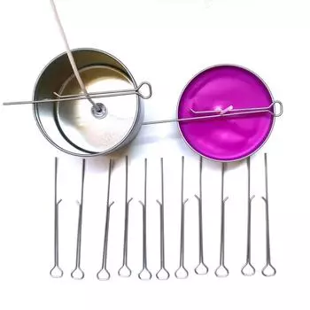 Handmade Candle Making Metal Wick Bars Candle Wick Holders Centering Tools Wick Clips 10pcs