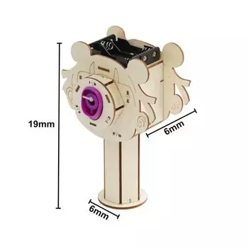 Handmade Children Assembly Wooden Electric Bubble Machine Component Set Toy