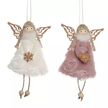 Handmade Christmas Wings Girl Pendant Cartoon Xmas Tree Pendant Party Favors белый
