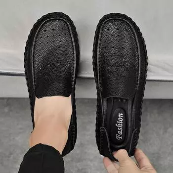 Handmade Classic New Men Shoe 2024 Hot Sale Male Comfortable Casual Shoe Lightweight Leather Driving Shoes Men Shoes Loafers 38