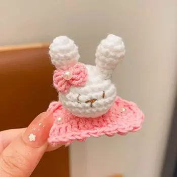 Handmade Crochet Barrettes BB Clip Embroidery Hairpin Knitted Flower Barrettes Hair Styling Tool W