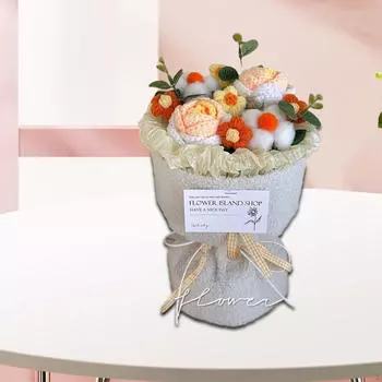 Handmade Floral Bouquet for Memorable Events orange