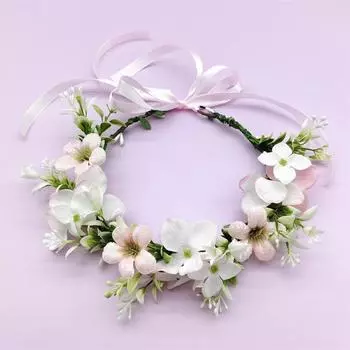 Handmade Flower Crown For Women Elegant Simulated Flower Wreath Hairband Girls Outdoor Beach Photography Hair Accessories New