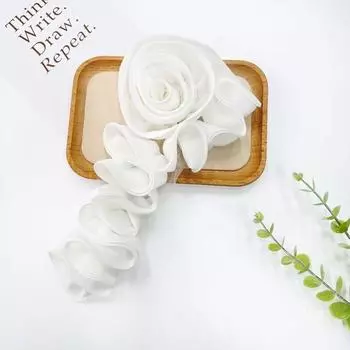 Handmade Flower Patch DIY Chest Flower Sewing Applique for Wedding Dress Accessories чёрный