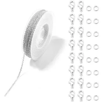 Handmade Iron Cross Chains with Lobster Clasp DIY Link Chain Jewelry Handmade Accessories