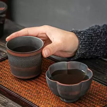 Handmade Knife Teacup Ceramic Teacup Small Master Cup Zisha Nixing Kung Fu Tea Set