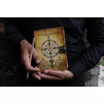 Handmade Leather Triquetra Valhalla viking Vegvisir Journal For Traveling Sketchbook Blank notebook For men women birthday anniversary gift 7 x 5 in